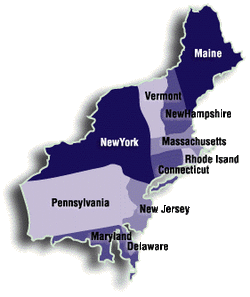 Northeast States And Capital Map